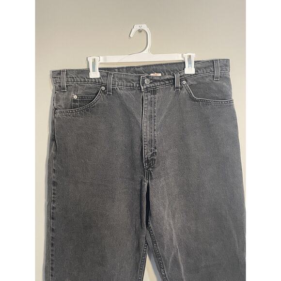 Vintage Levis 550 Jeans Mens 40x32 Black Relaxed Fit Tapered Leg Orange Tab 90s - Picture 3 of 13